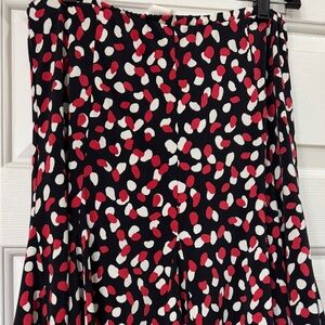 Stylish Black and Red Polka Dot Skirt